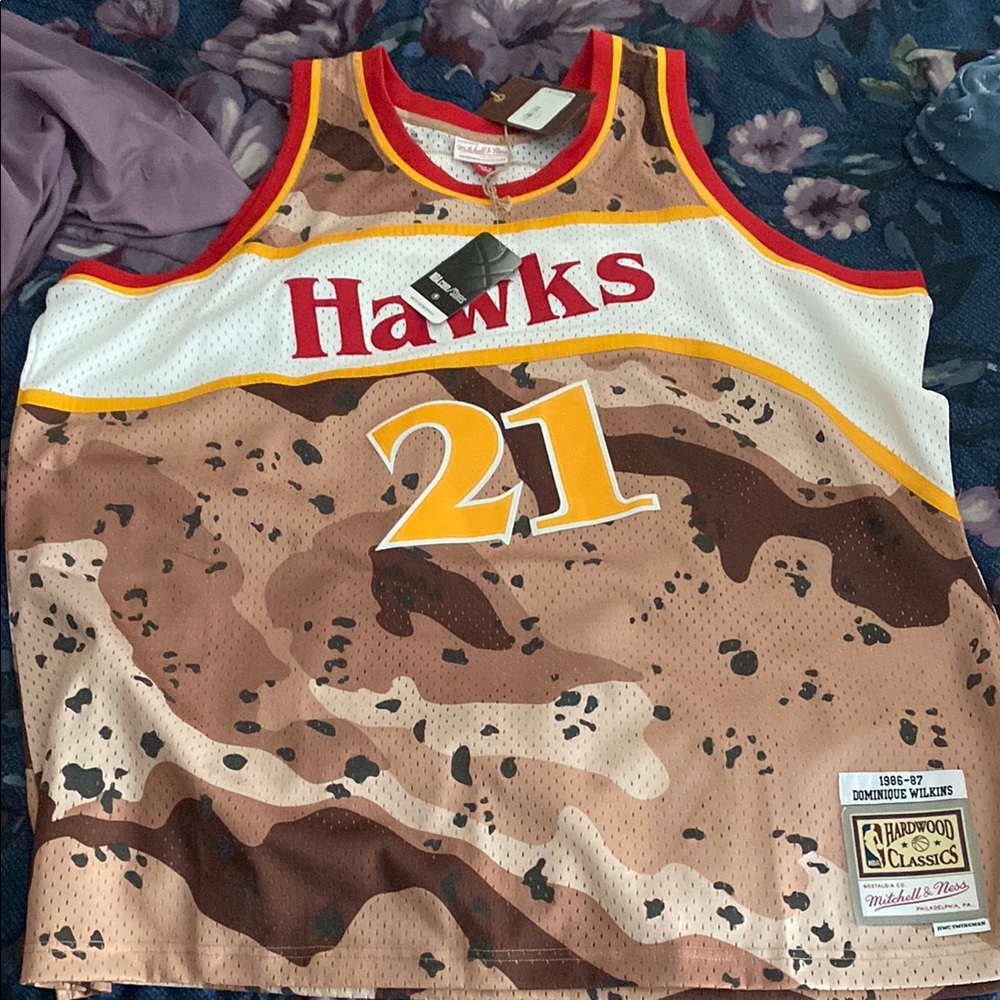 Mitchell & Ness Brown Tan Camo Basketball Jersey